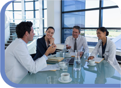 Doctors at a meeting. 